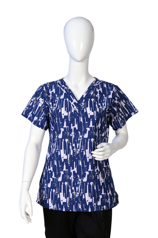 Women Printed Scrub Top
