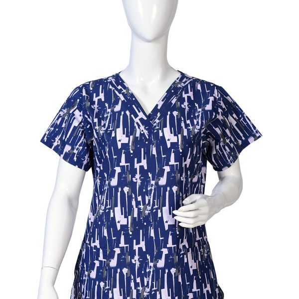 Women Printed Scrub Top