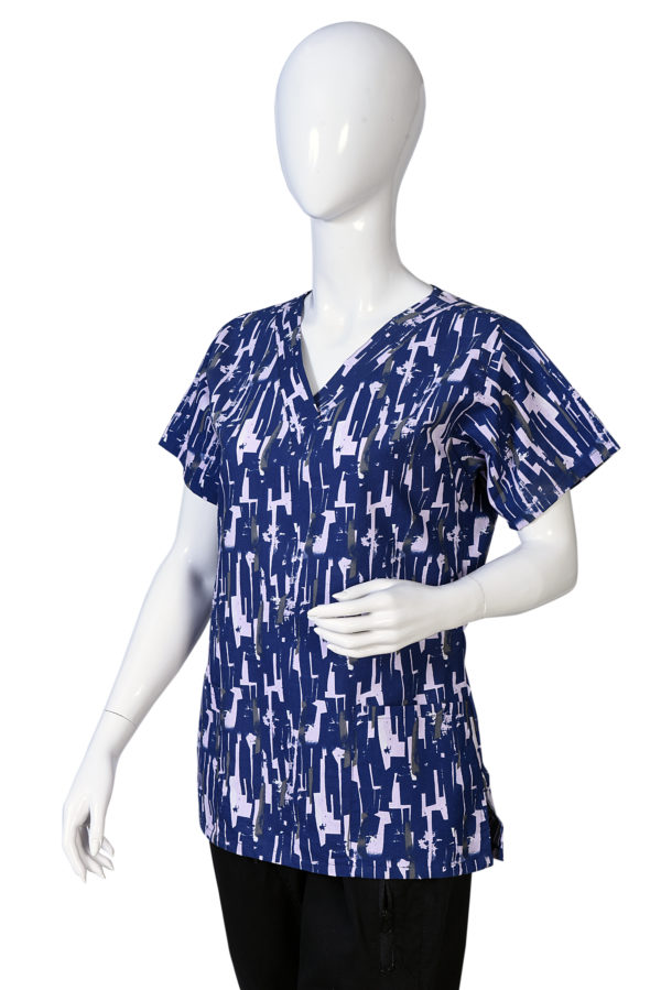 Women Printed Scrub Top - Image 2