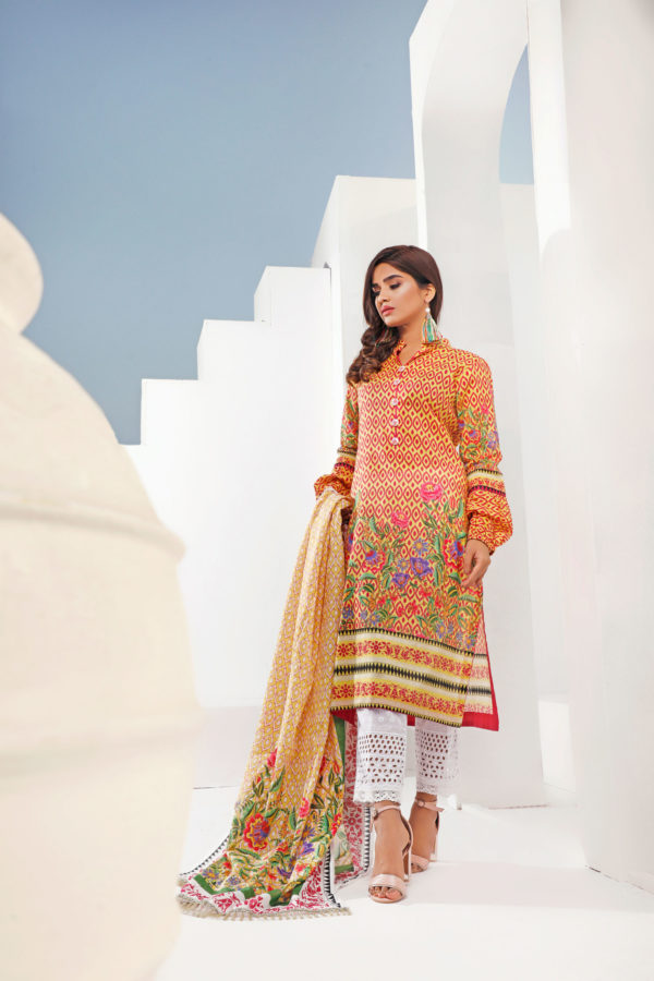 PEL-1132 Piece Lawn Stitched Dress