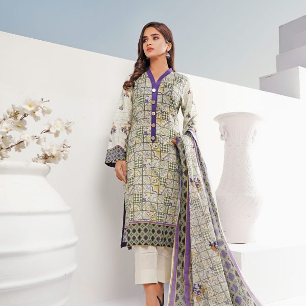 PEL-1222 Piece Lawn Stitched Dress