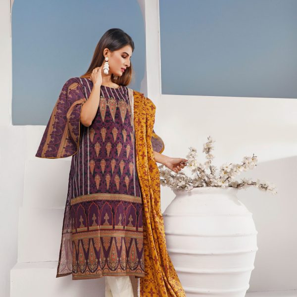 PEL-1252 Piece Lawn Stitched Dress