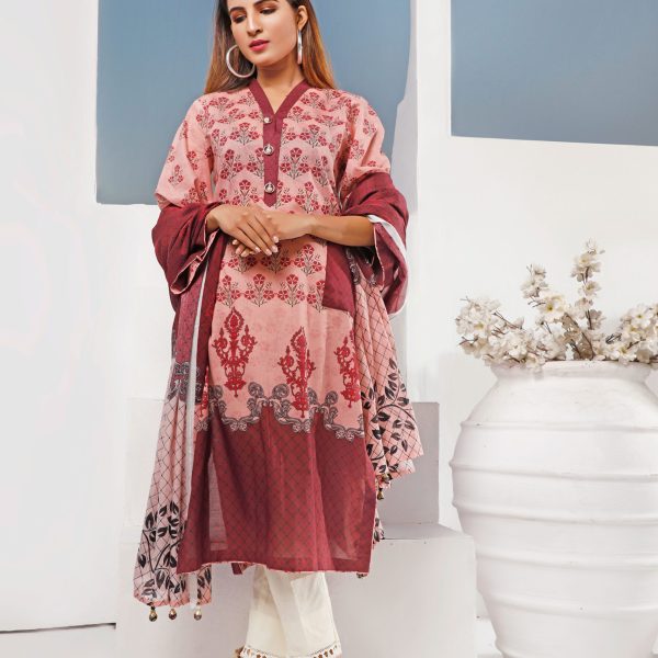 PEL-1262 Piece Lawn Stitched Dress