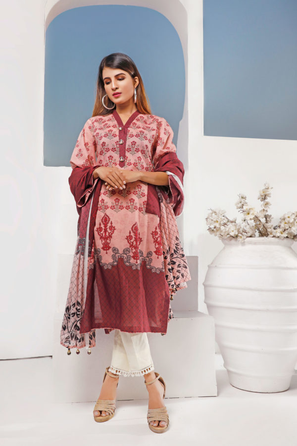 PEL-1262 Piece Lawn Stitched Dress