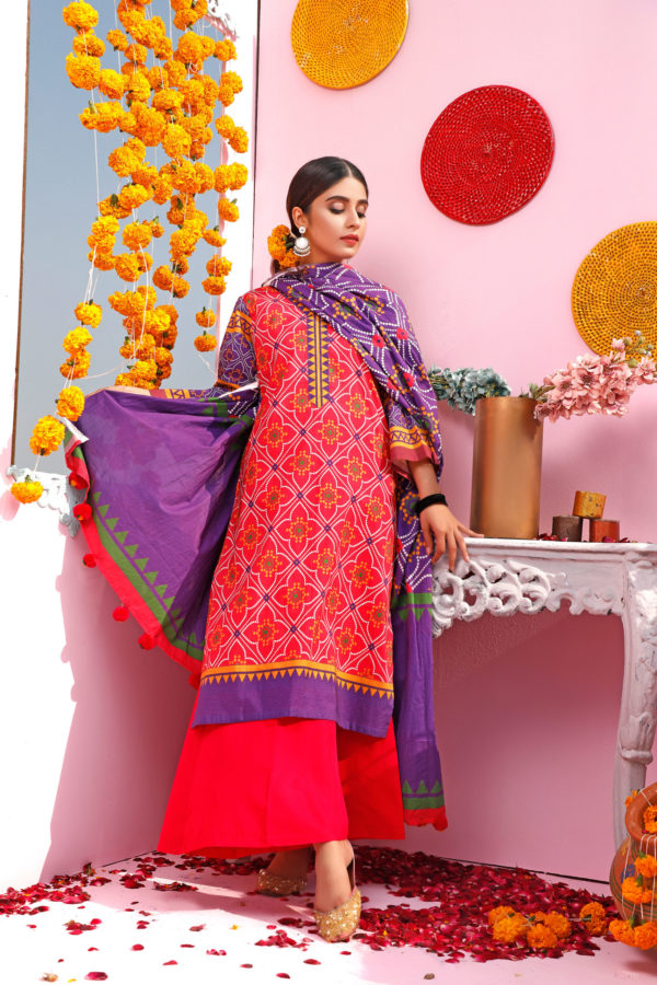 PEL-1442 Piece Lawn Stitched Dress