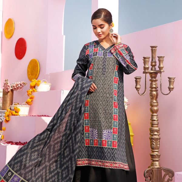 PEL-1452 Piece Lawn Stitched Dress