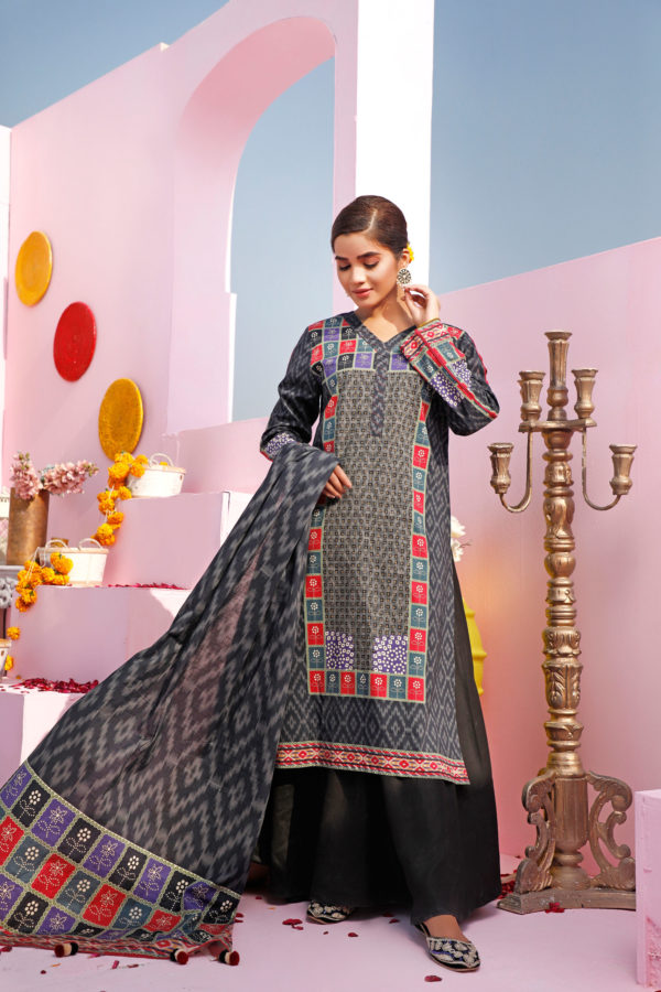 PEL-1452 Piece Lawn Stitched Dress