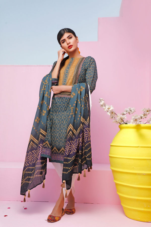 PEL-1472 Piece Lawn Stitched Dress