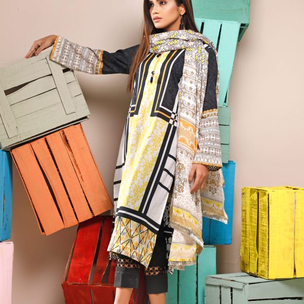 PEL-1292 Piece Lawn Stitched Dress