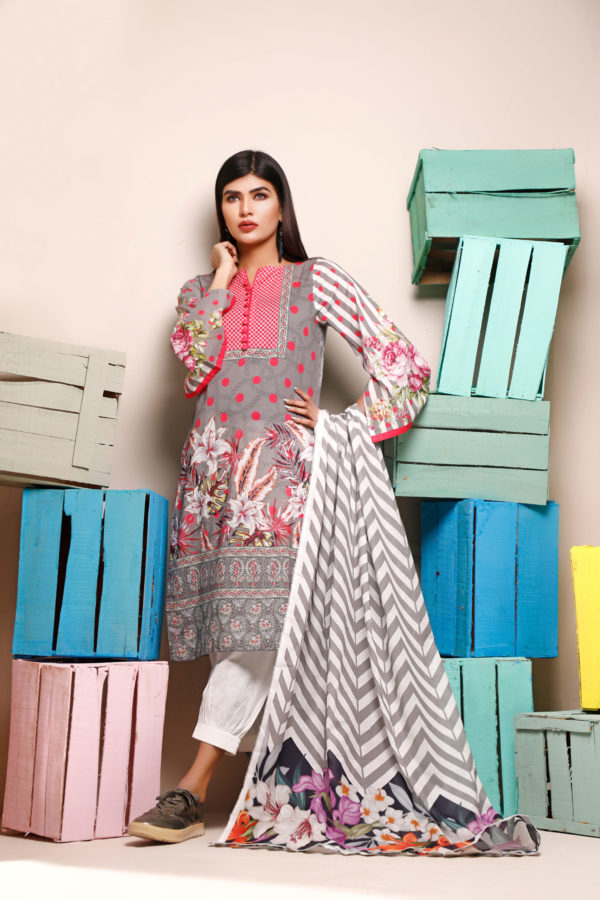 PEL-1332 Piece Lawn Stitched Dress