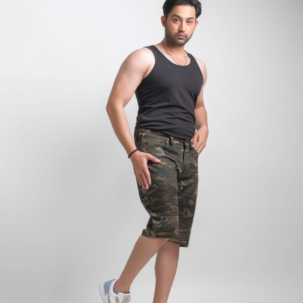 Mens Camouflage Biker Short